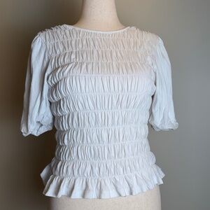 Sanctuary Size L - White Together Again Cotton Top